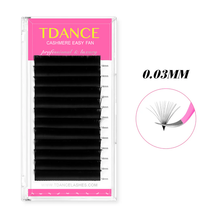 0.03MM Cashmere Easy Fan Mega Volume Eyelash Extensions