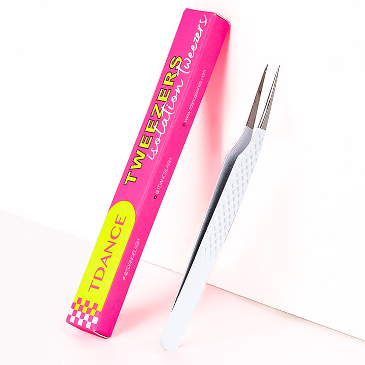 TW-06 White Fiber Tweezers For Eyelash Extension