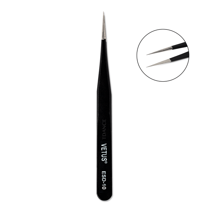 ESD-10 Black Isolation Tweezers For Eyelash Extension