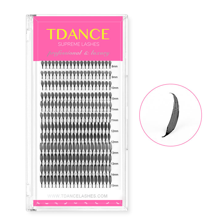 0.07MM Plume Flake Eyelash Extensions 12Rows