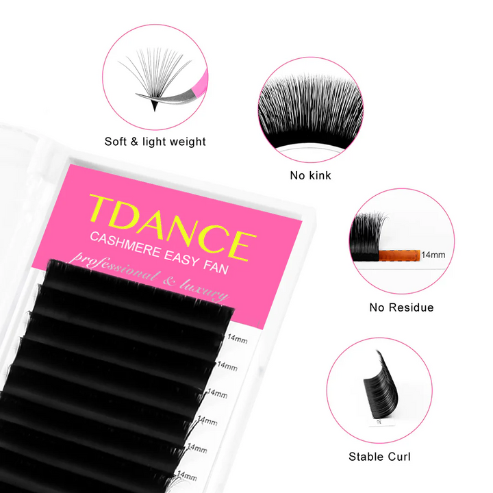 0.05MM Cashmere Easy Fan Mega Volume Eyelash Extensions