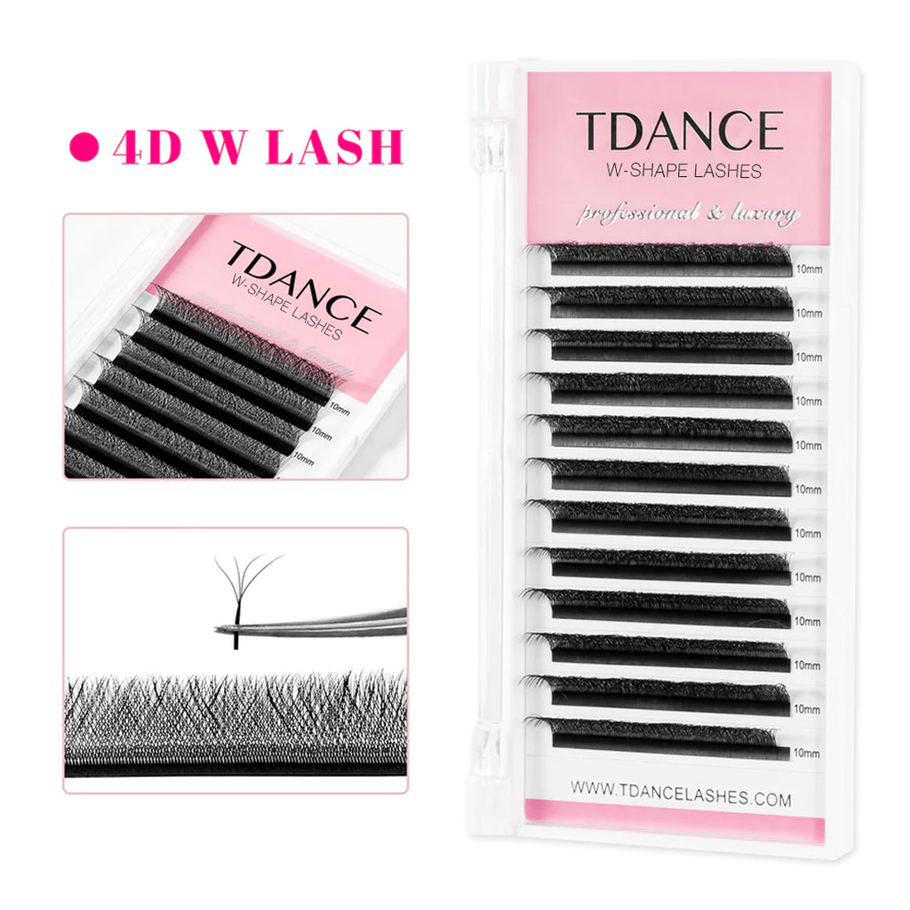 4D Volume W Lashes Premade TDANCE Style Fan –